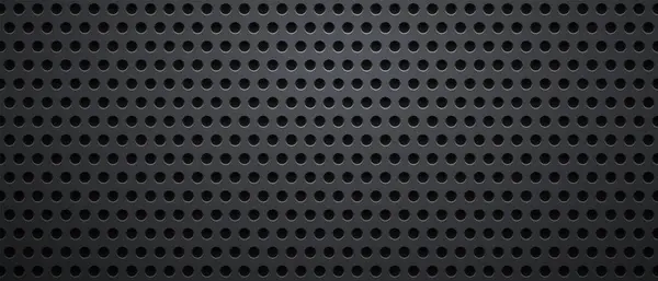 ダークバックグランド炭素鋼金属穿孔ベクトルイラスト — ストックベクタ