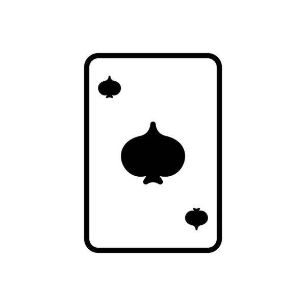Carta Vanga Nera Elemento Fortuna Gioco Azzardo Nel Poker Gioco — Vettoriale Stock