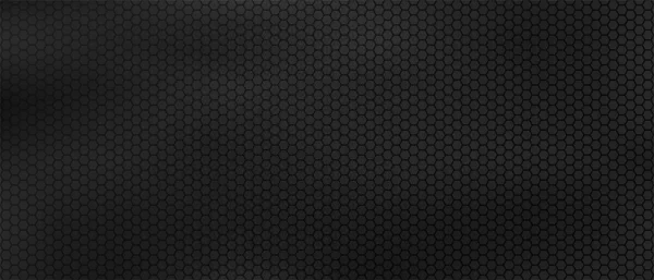 Dark Hexagon Metal Background Abstract Vector Black Wallpaper — Stock Vector