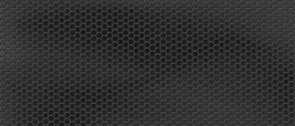 Fond Métallique Hexagone Foncé Vecteur Abstrait Papier Peint Noir — Image vectorielle