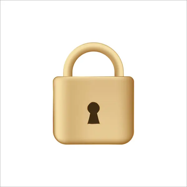Χρυσό Λουκέτο Κίτρινη Διαβάθμιση Ασφαλής Και Προστασία Σύνδεσης Στο Διαδίκτυο — Διανυσματικό Αρχείο