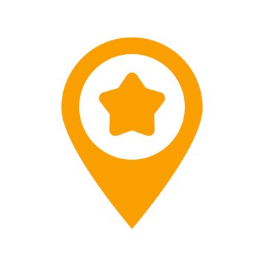 Yıldız vektör haritası yer imi işaretleyici konum sembolü