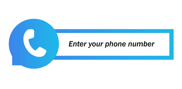 Позвоните Нам Сейчас Баннер Звонка Мобильного Телефона Местом Номера Обратный — стоковый вектор