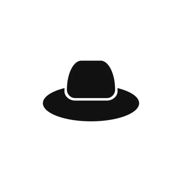 帽子のアイコンベクトル 黒いシルエットの帽子のアイコン — ストックベクタ