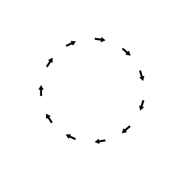 Cercle Flèche Rotation Recycler Cadre Rond Flèche Répétez Cercle Flèche — Image vectorielle