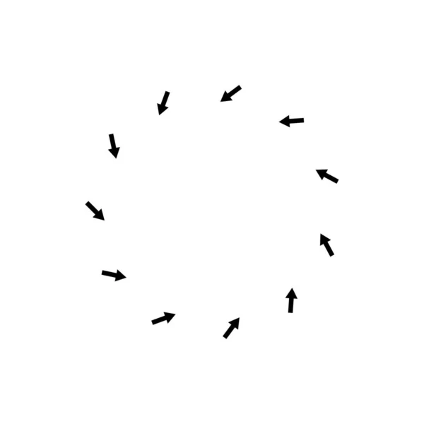 Pfeilkreis Drehen Recyceln Pfeilförmigen Runden Rahmen Pfeilkreis Wiederholen — Stockvektor