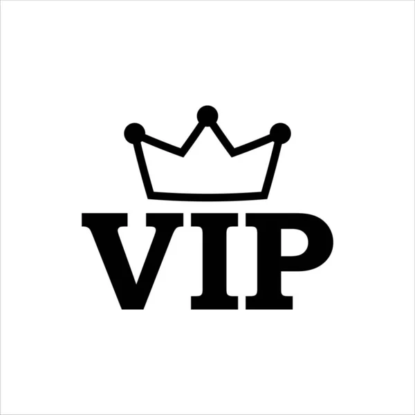 Etiqueta Negra Con Corona Vip Certificado Premium Elite Para Invitación — Archivo Imágenes Vectoriales