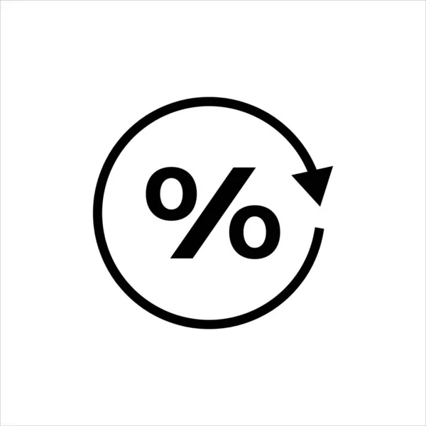 Pourcentage Cashback Icône Commission Vecteur — Image vectorielle