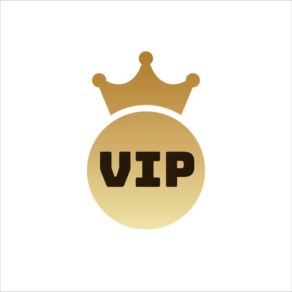 Goldener Emblemaufkleber Mit Vip Krone Königliche Premium Urkunde Für Einladung — Stockvektor