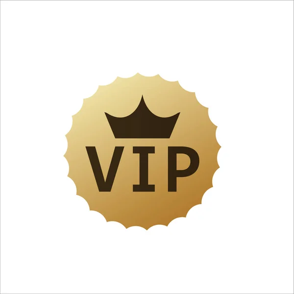 Goldener Runder Aufkleber Mit Vip Krone Elite Premium Zertifikat Für — Stockvektor