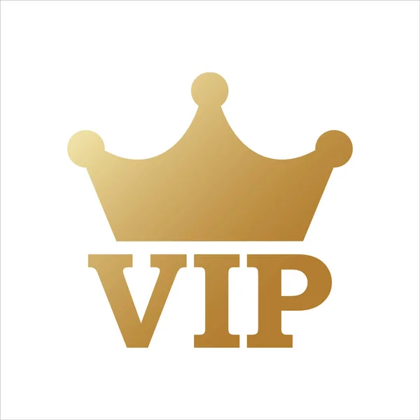 Emblema Dorato Con Corona Vip Certificato Qualità Premium Invito Con — Vettoriale Stock