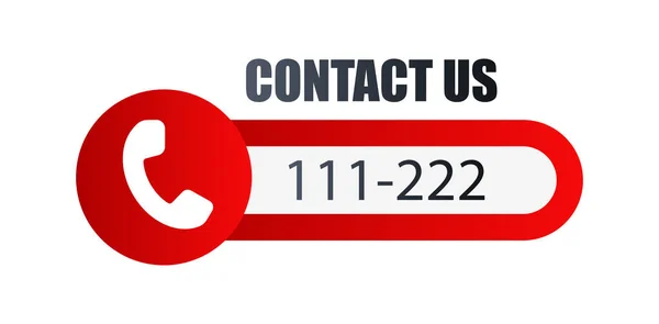 Hubungi Kami Banner Telepon Genggam Dengan Tempat Untuk Nomor Panggil - Stok Vektor
