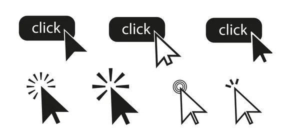 光标图标箭头符号 Web鼠标指针单击符号 — 图库矢量图片