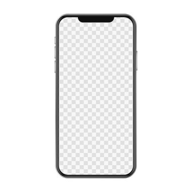 Cep telefonu vektör modeli. Boş akıllı telefon izole edildi.