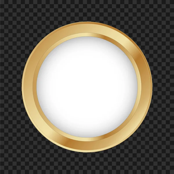 Arany Kör Képkeret Vektor Kerek Arany Gyűrű — Stock Vector