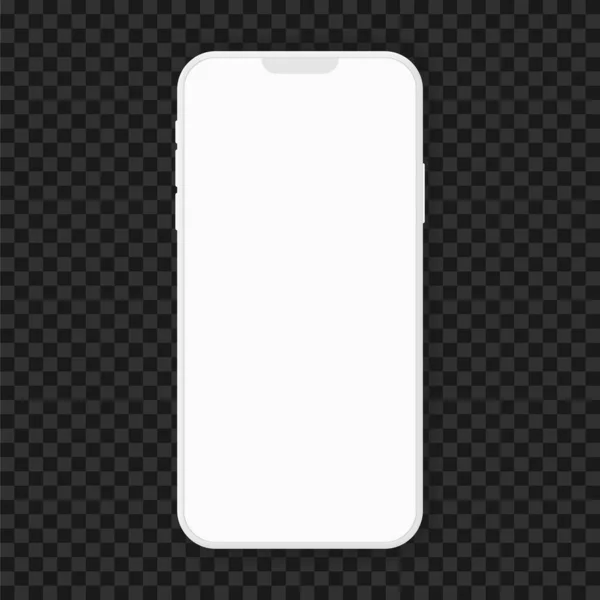 Mobiltelefon Vektor Mockup Blank Smartphone Isolerad — Stock vektor
