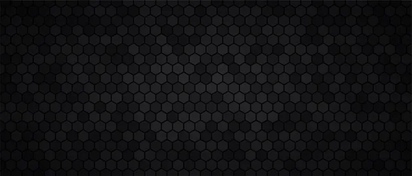 暗い背景ベクトル 六角形金属黒の背景 — ストックベクタ