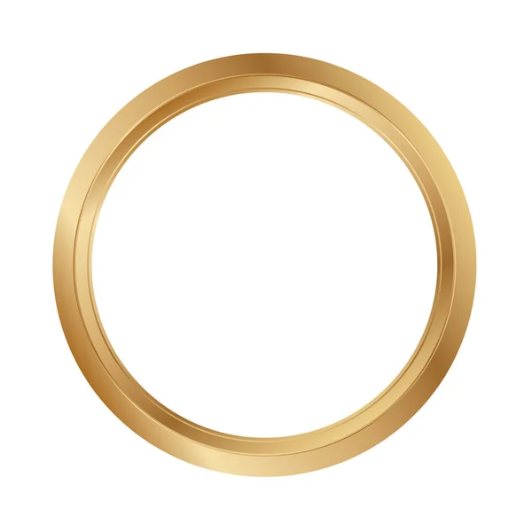 Золоте Кільце Векторна Ілюстрація Золота Рамка Кола Векторна Графіка