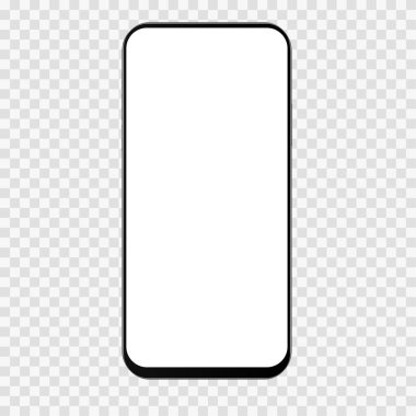 Cep telefonu vektör modeli. Boş akıllı telefon izole edildi.