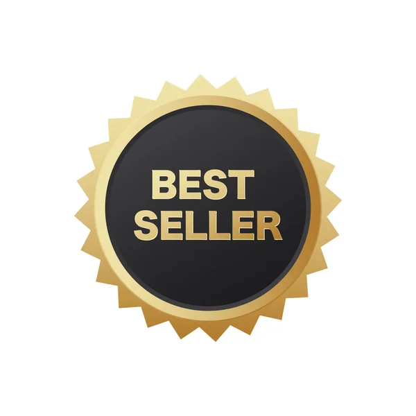 Best Verkopende Medaille Beloning Bestseller Medaille Vector — Stockvector