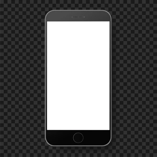 Móvil Mockup Vector Teléfono Smartphone Blanco Aislado — Vector de stock