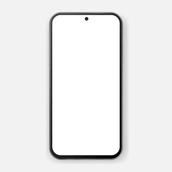 Modélisation Vectorielle Téléphone Portable Smartphone Vierge Isolé — Image vectorielle