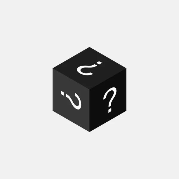 Kotak Kontes Misteri Hadiah Keberuntungan Hadiah Rahasia Kejutan Ikon Pertanyaan - Stok Vektor