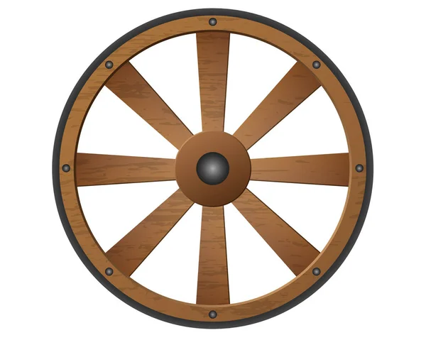 木製丸輪ベクトル3Dリアルな — ストックベクタ