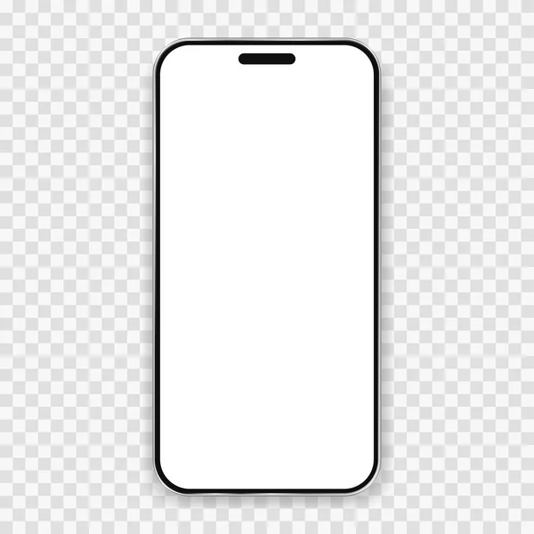 Mockup Vetor Telefone Celular Smartphone Branco Isolado —  Vetores de Stock