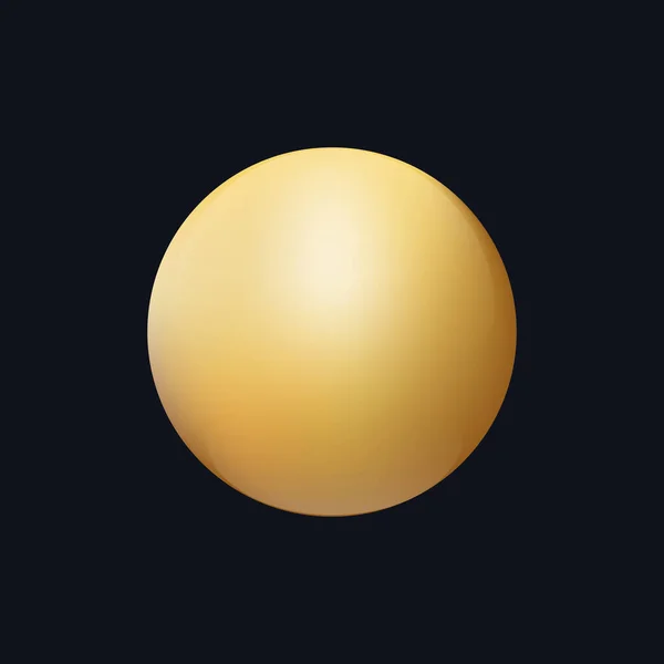 金球体矢量豪华金色三维插图隔离在白色上 — 图库矢量图片