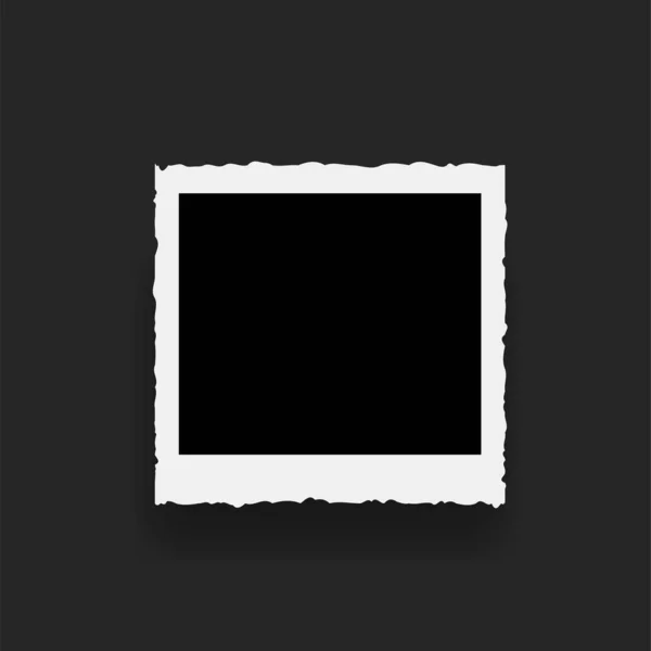 Κορνίζα Σχισμένες Άκρες Μαύρο Κενό Τετράγωνα Για Εικόνες Και Πίνακες — Διανυσματικό Αρχείο