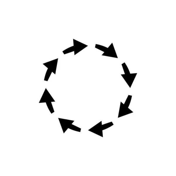 Spin Arrow Circle Recycle Arrown Frame Repeat Arrow Circle — Stock Vector