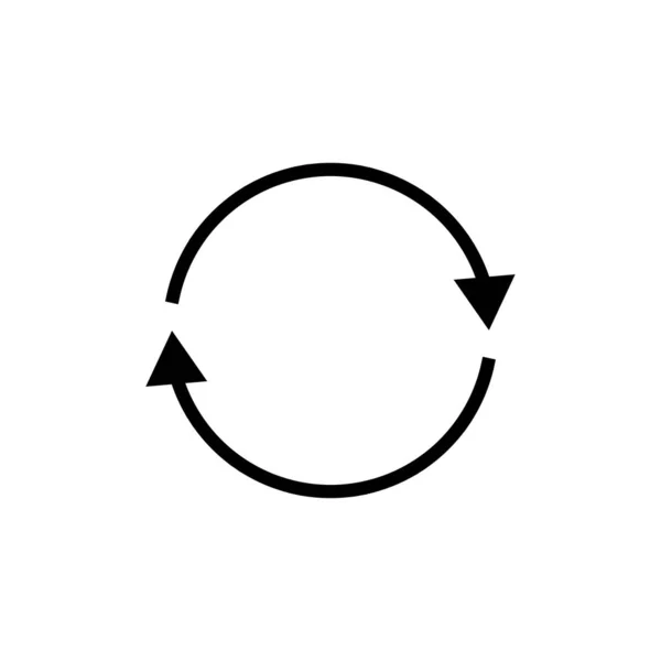 Draai Pijl Cirkel Recycle Gepantserd Rond Frame Herhaal Pijl Cirkel — Stockvector
