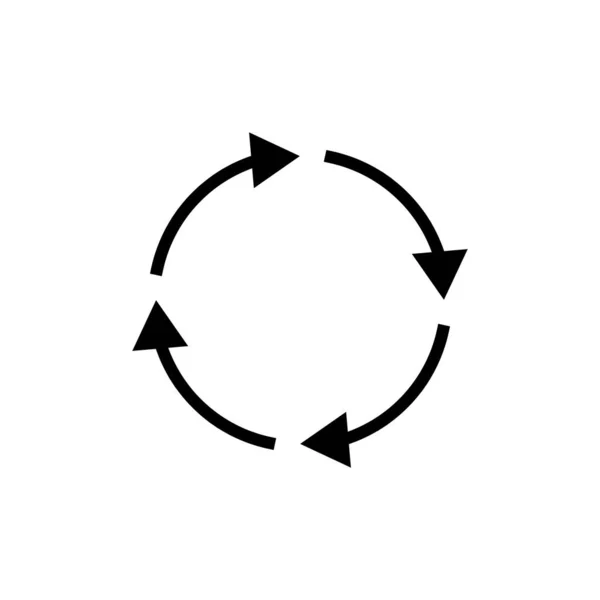 旋转箭头圈 循环拱形的圆形框架 重复箭头圈 — 图库矢量图片