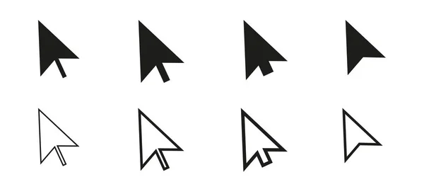 Signe Flèche Icône Curseur Pointeur Souris Web Cliquez Sur Symbole — Image vectorielle