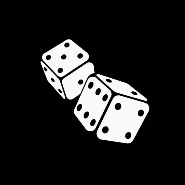 Speltärningar Gambling Tärning Som Symbol För Fritid Och Framgångsrik Vinst — Stock vektor