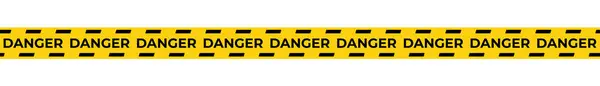 Nastro Sicurezza Allarme Striscia Nera Gialla Pericolo Cautela Con Aiuto — Vettoriale Stock