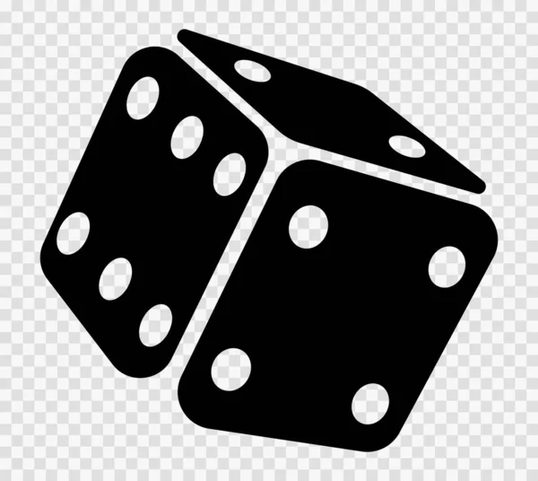 一个骰子正方形赌博骰子象征着休闲和在赌场中的胜利与风险和赌注 — 图库矢量图片