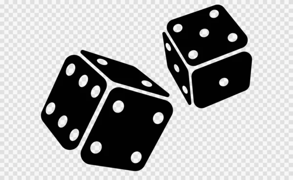 Oyun Zarları Kumarda Kumar Oynamanın Şans Sembolü Kumarhanede Kazanmanın Riski — Stok Vektör