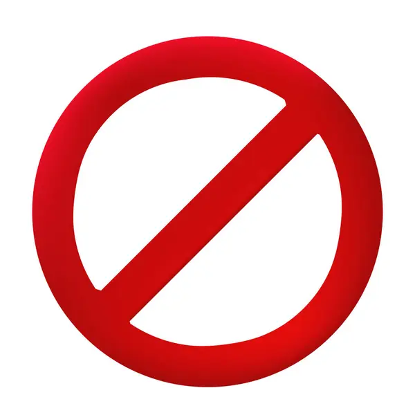 Prohibir Señal Círculo Cruzado Rojo Prohibición Símbolo Prohibido Señal Entrada — Archivo Imágenes Vectoriales