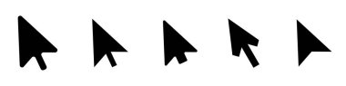 Click cursor icon. Computer mouse pointer vector arrow clipart