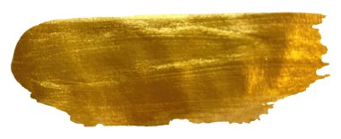 Altın fırça darbesi. Altın vektör boya vuruşu