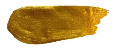 Altın fırça darbesi. Altın vektör boya vuruşu