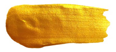 Altın fırça darbesi. Altın vektör boya vuruşu