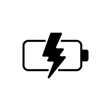 pil şarjı Şimşek ve Bolt Enerji Simgesi logosu