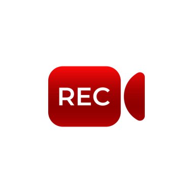 Canlı video kaydı için kayıt göstergesi. Video kaydı simgesi.