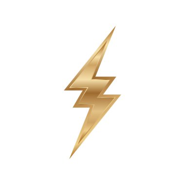 Altın Gök Gürültüsü Yüksek Enerji Gök gürültüsü ve Bolt Logosu Kavramı