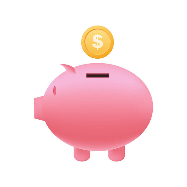 Деньги для мобильного телефона. Икона монеты в современном стиле. Свиное приложение для телефона.