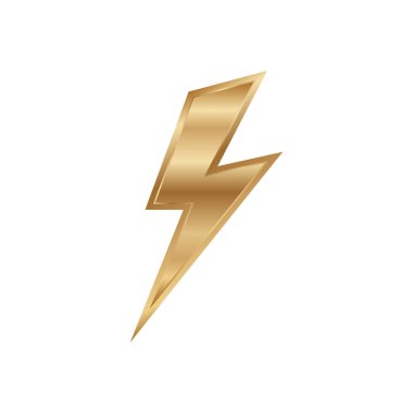 Altın Gök Gürültüsü Yüksek Enerji Gök gürültüsü ve Bolt Logosu Kavramı