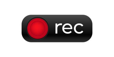 Canlı video kaydı için kayıt göstergesi. Video kaydı simgesi.